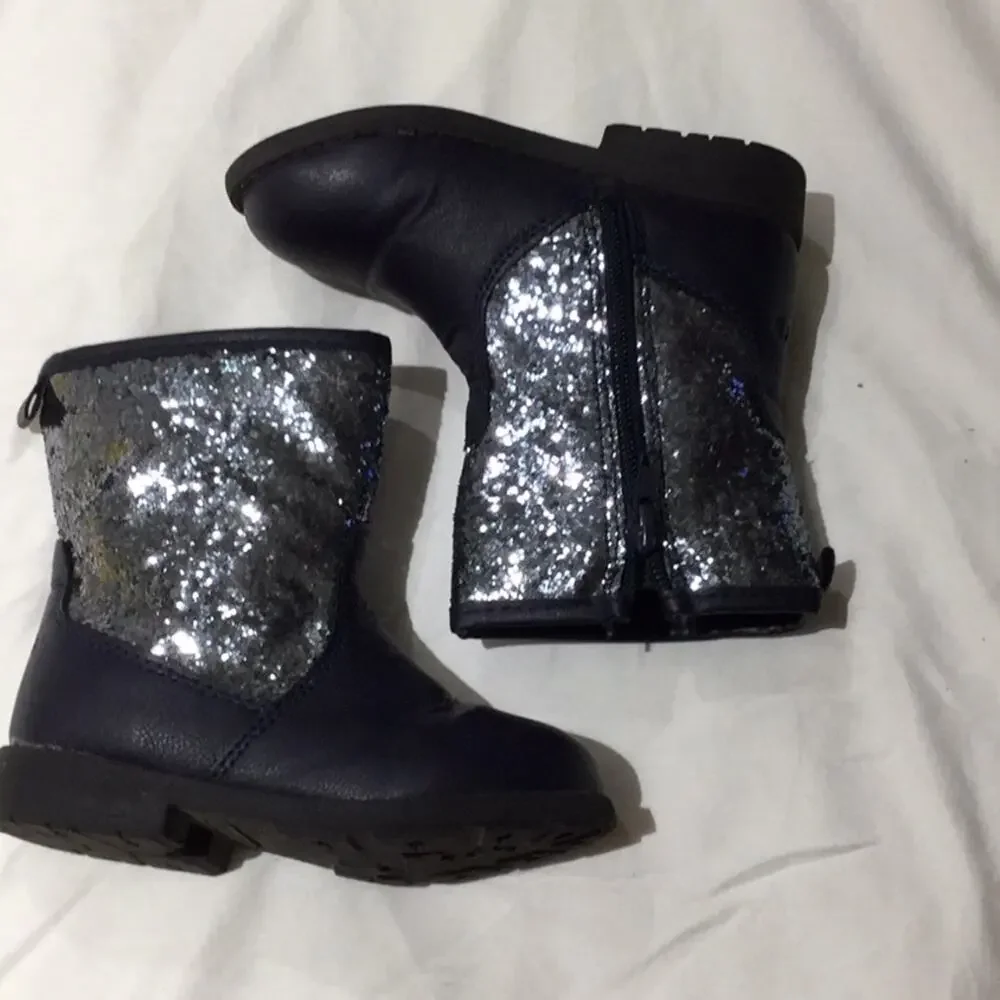 Carters deep navy side zip boot 7 worn once